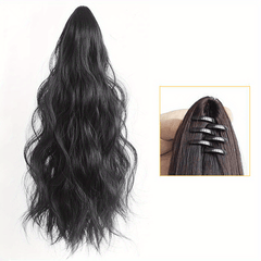 40 64cm Long Curly Wavy Ponytail Extensions Claw Clip In Hair Extensions