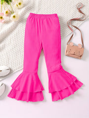 Girl's Tie Dyed Graffiti Print Ankle Pants