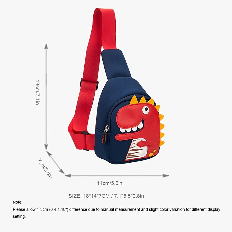 Unisex Kids 3D Dinosaur Crossbag Waterproof Large Capacity Sling Bag