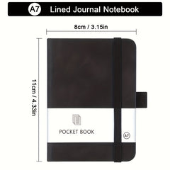 Pocket Grid Notebook w/ Pen Holder 100 Sheets 8.0x11.0cm