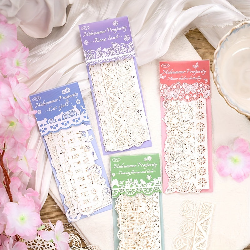 10pcs Retro Border Non Sticky Wind Account DIY Material Paper Bag