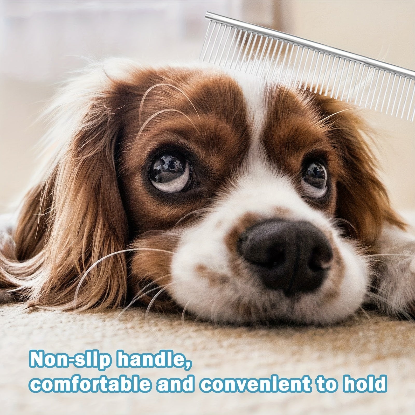 2pcs Dual Sided Dog Shedding Blade Pet Grooming Comb Set for Large Dog