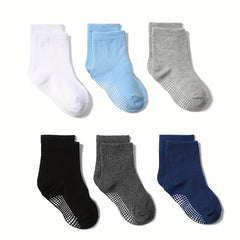 6pairs Baby Boys Non-slip Casual Socks Multicolor Set