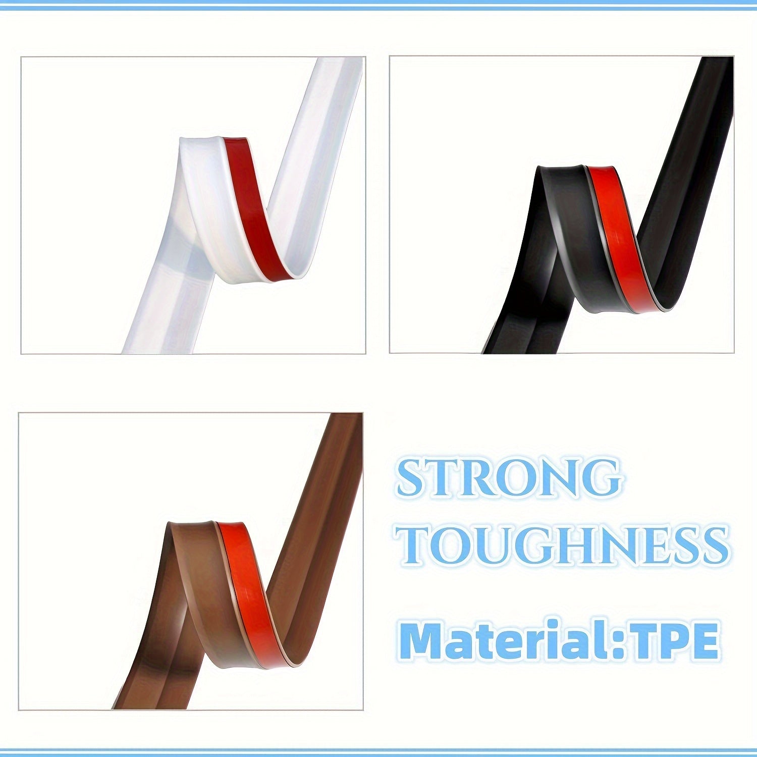 Garage Door Seal Top/Side Strip 16 4FT 5M Brown Weather Stripping