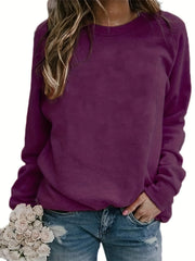 Women's Raglan Crew Neck Sweatshirt for Spring & Fall