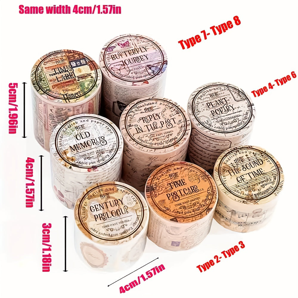 2m Vintage English Sticker Washi Tape DIY Roll