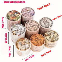 2m Vintage English Sticker Washi Tape DIY Roll