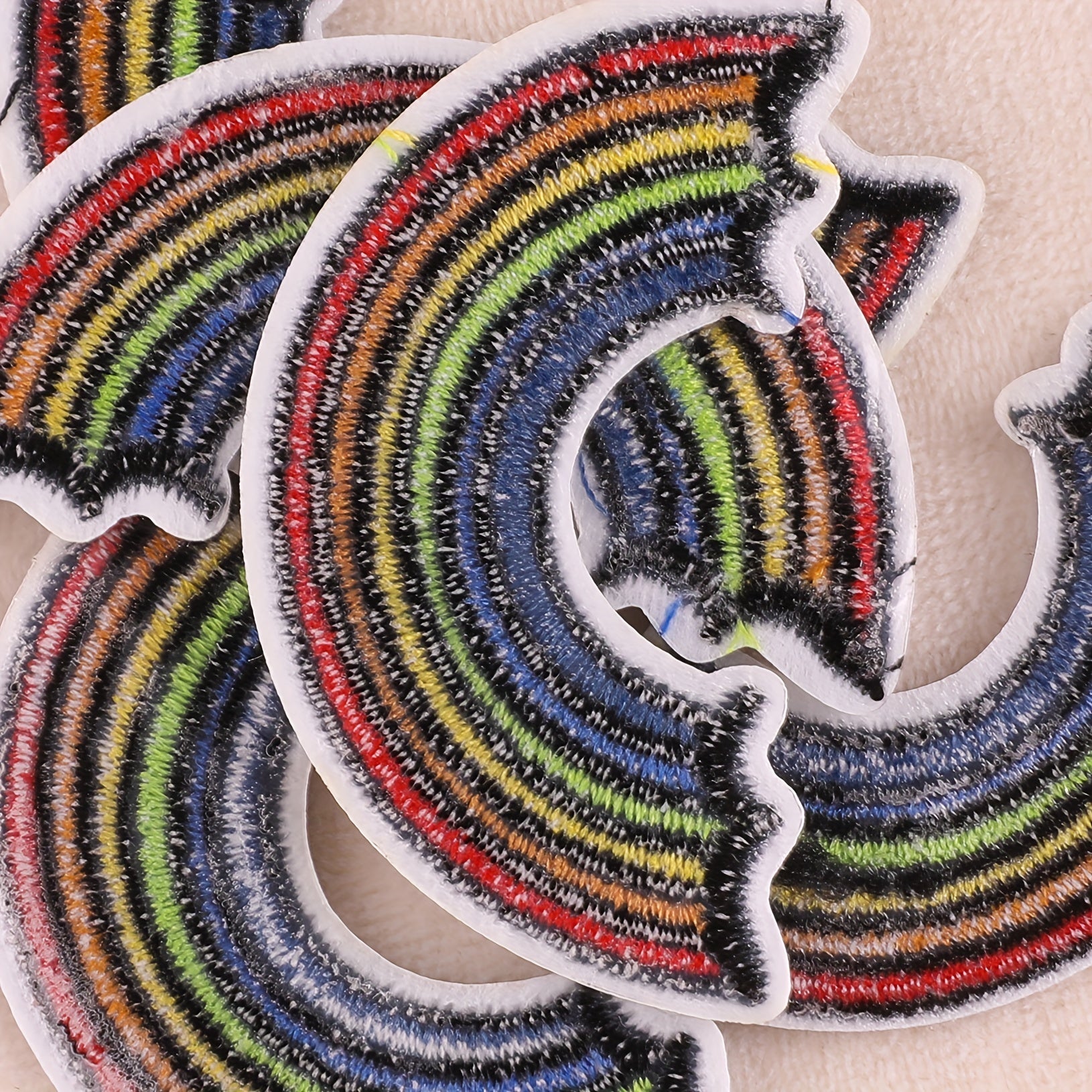 5pcs Rainbow Patch Sticker Bag Coat DIY Iron on Patch
