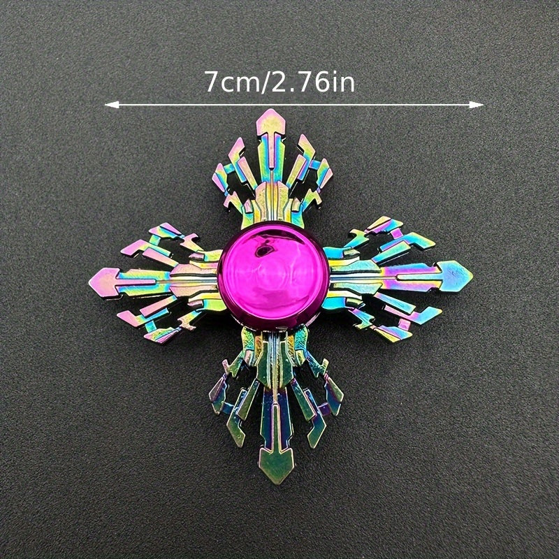 Rainbow & Purple Fidget Spinner Zinc Alloy Hand Gyroscope