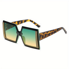 Vintage Oversized Square Sunglasses Gradient Lens UV400