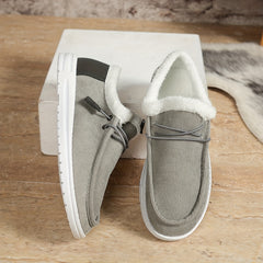 Plush Lined Snow Boots Keep Warm Round Toe Flat Low Cut Shoes
