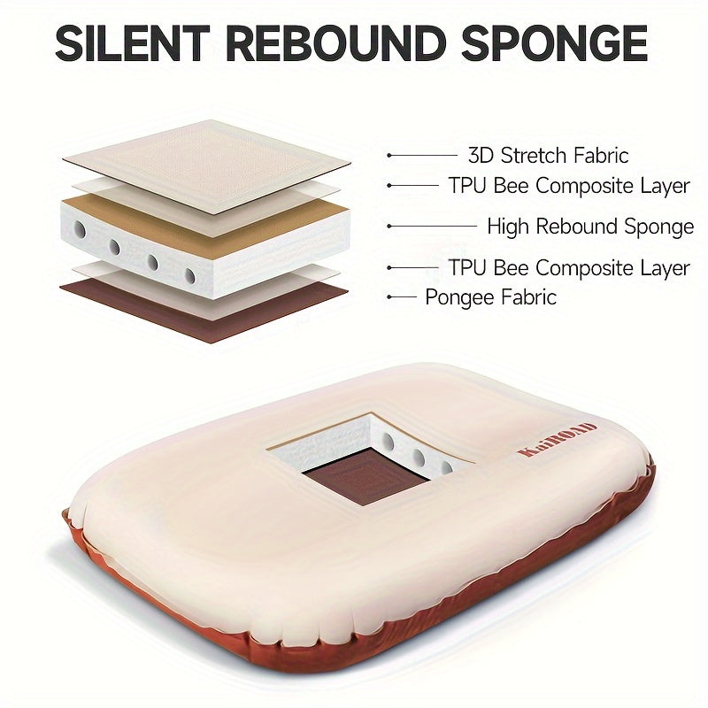 Inflatable Memory Foam Travel Pillow for Outdoor Camping and Travel