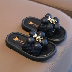 JIAGEYA Girl's Slides Soft Sole Slippers For Kids Outdoor Activities