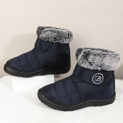 Faux Fur Lined Thermal Snow Boots Plush Slip On Winter Keep Warm Boots