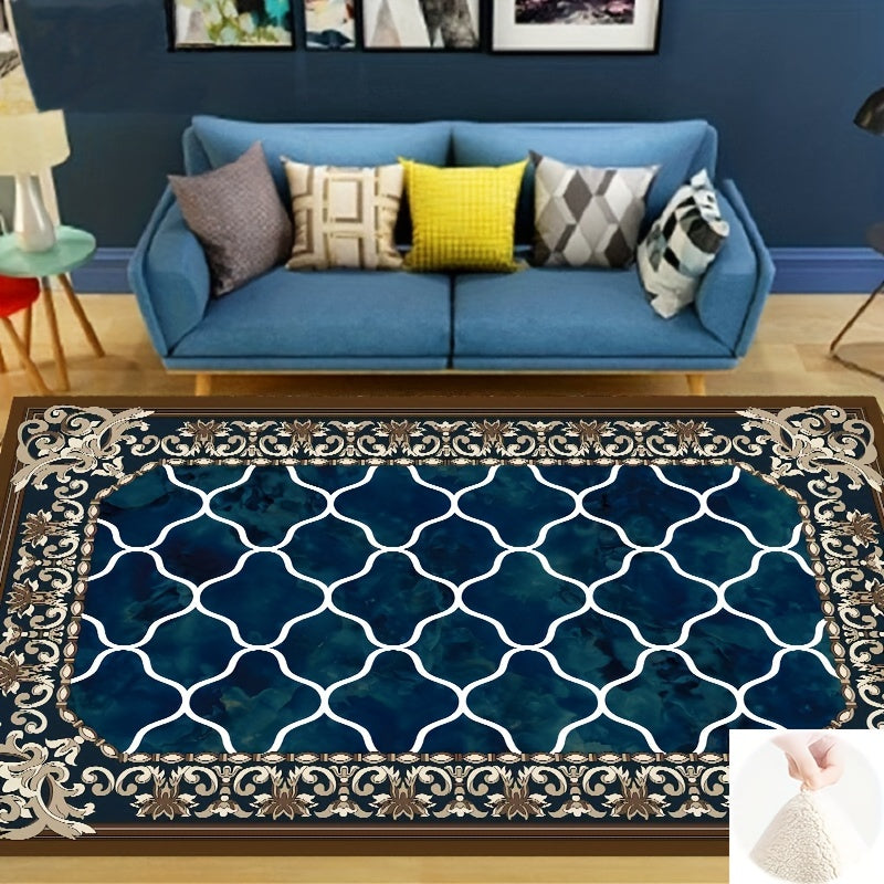 Geometric Absorbent Non Slip Soft Floor Mat Easy to Clean Minimalist Rug