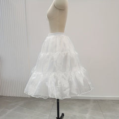 Vintage Wedding Skirt Ice Yarn Splicing Polyester Hand Wash One Size