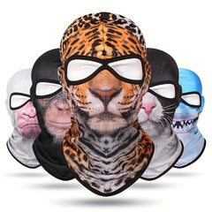 3D Animal Pattern Cap Mask Balaclava Sun Protection Quick Drying Headgear