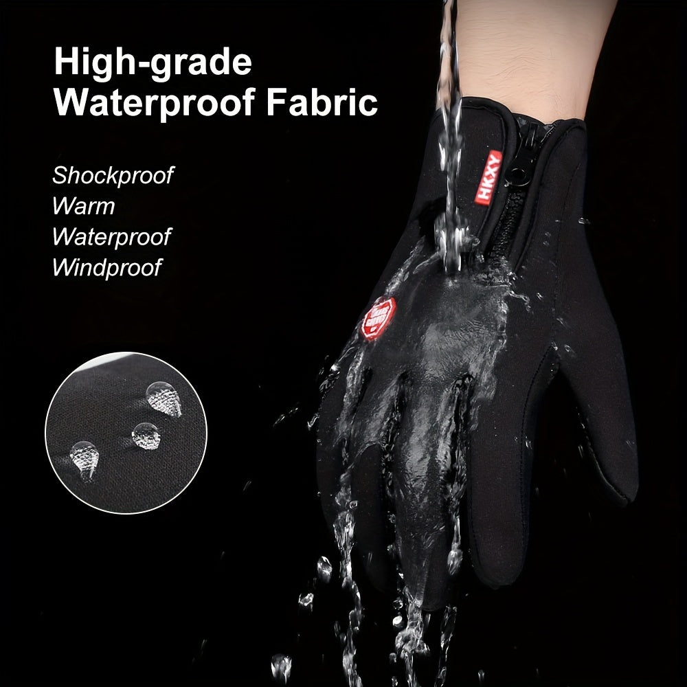 Outdoor Sports Fleece Gloves Touchable Screen Windproof Cycling Gloves