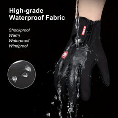 Outdoor Sports Fleece Gloves Touchable Screen Windproof Cycling Gloves