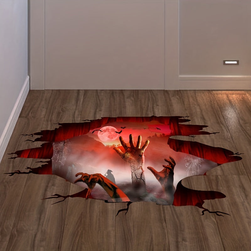 Scary Hand Fog Halloween Decal - Removable Window Clings Stickers