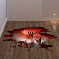Scary Hand Fog Halloween Decal - Removable Window Clings Stickers