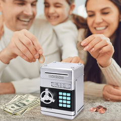 Mini ATM Piggy Bank for Boys Girls with Password Cash and Coin Savings Jar