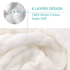 6 Pack Muslin Burp Cloths Baby Burp Clothes Burp Rags For Boy Girls Muslin Bibs