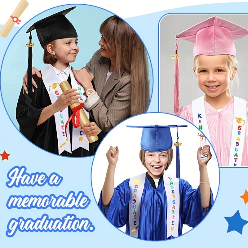 Boys Graduation Ribbon Shoulder Straps Honor Award Satin Shawl