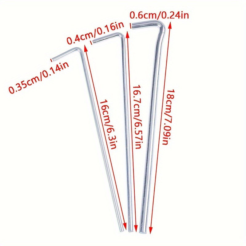 5pcs Heavy Duty Stainless Steel Tent Stakes Ground Nail
