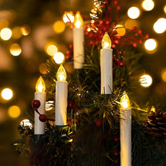 10pcs Flameless LED Candle Lights with Remote Control for Parties and Decor