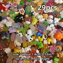 29pcs Resin Dolls Game Animal Figures Duck and Rabbit for Garden Landscaping