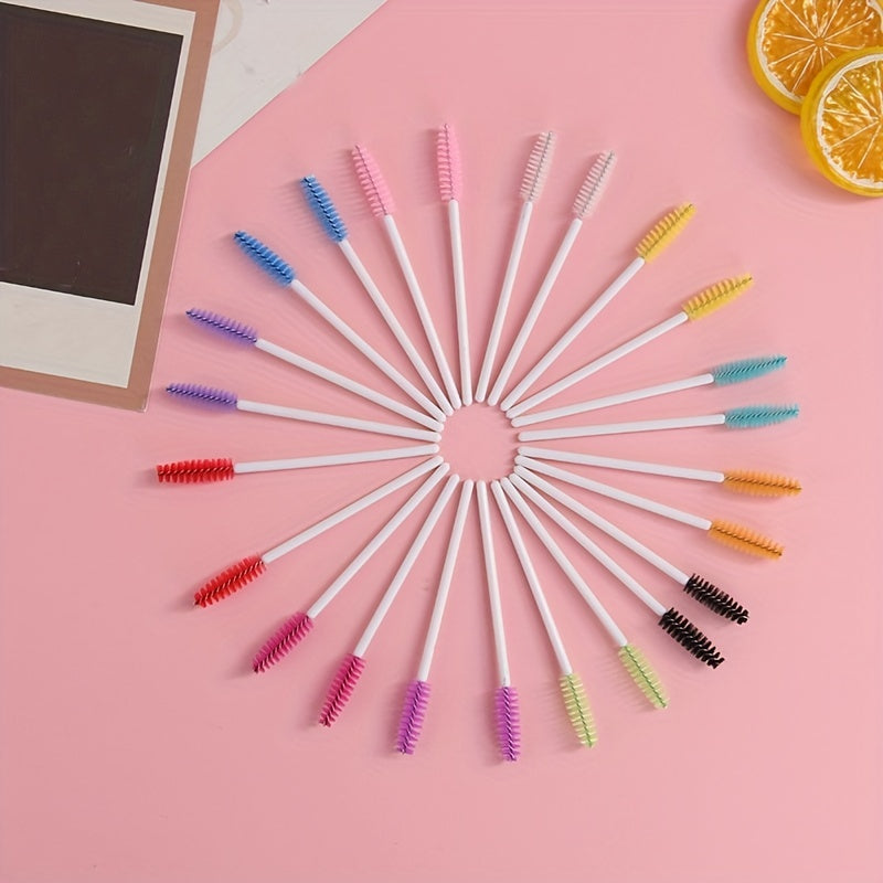 50pcs Eyelash Brushes for Extensions and Makeup, Gentle on Eyes