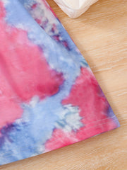 Toddler Girls Tie Dye Graphic Casual Dress for Party
