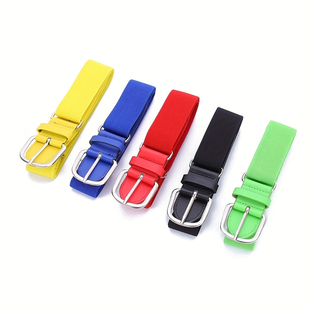 Kids Woven Elastic Waistband with Metal Buckle