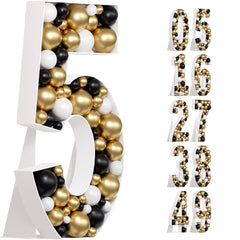3D Board Number Shape Balloon Box Decoration