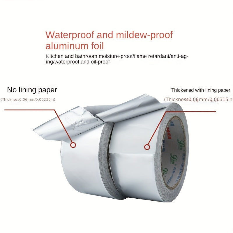 Aluminum Foil Tape for Kitchen and Bathroom - High Temp & Flame Retardant