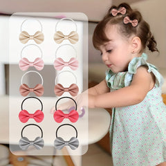 Rabbit Ears Hair Tie Glitter Bowknot Headwear for Baby Girls