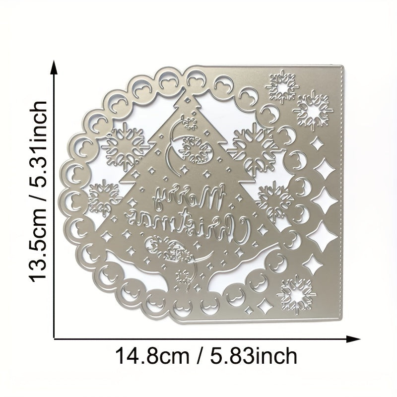 Christmas Snowman Tree Invitation Metal Cutting Dies