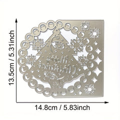 Christmas Snowman Tree Invitation Metal Cutting Dies