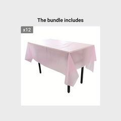 Disposable PEVA Solid Tablecloth for Birthday Party, Waterproof & Proof