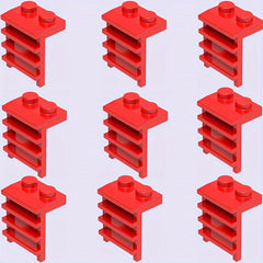 9pcs Colorful Building Block Set with Characters for DIY Architectural Scenes