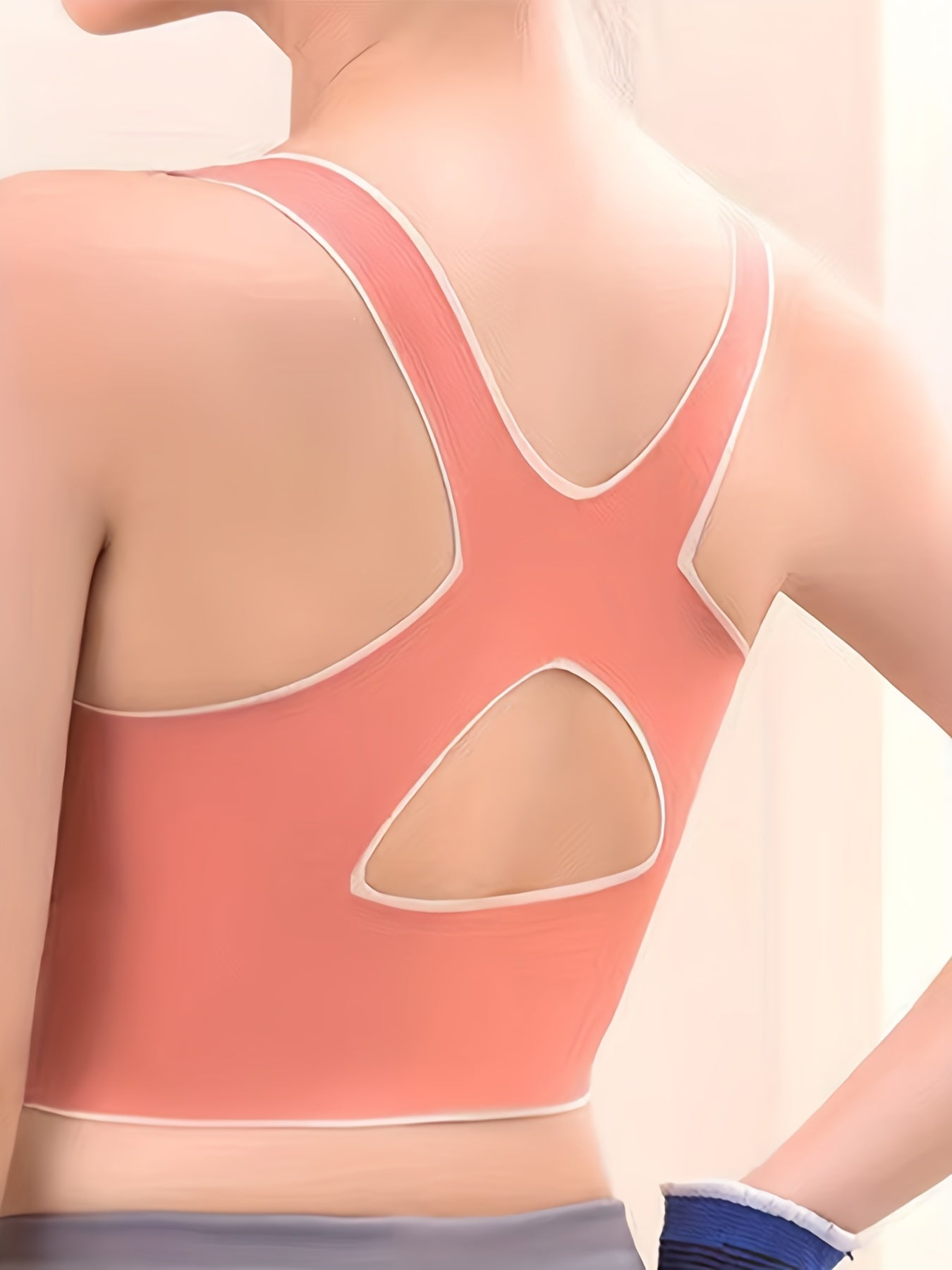 Criss Cross Back Sports Bra Breathable Front Buckle Bra