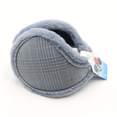Men's Plaid Winter Ear Covers - Outdoor Cycling Warm Ear Warmers
