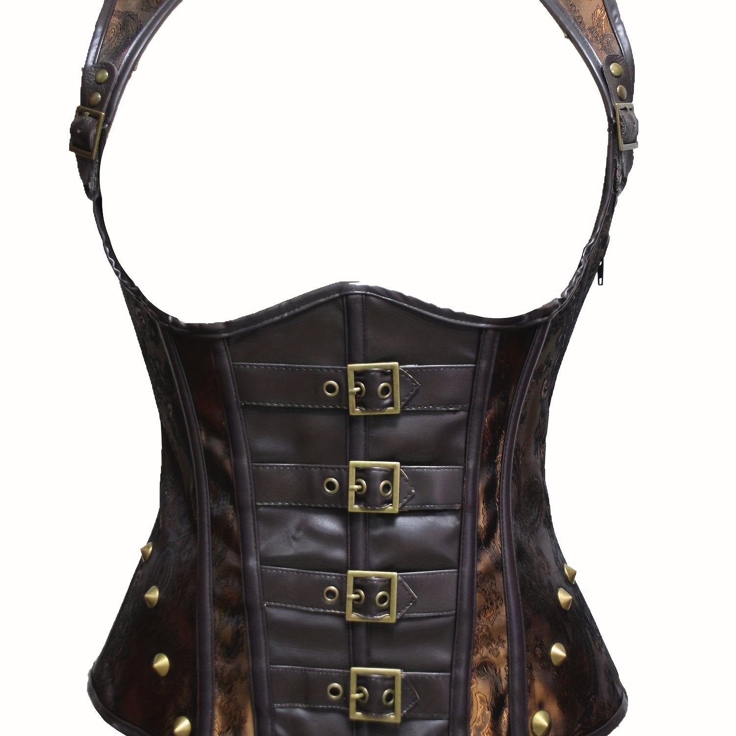 Punk Sleeveless Corset Bustier Tummy Control Lace Up Open Bust Body Shaper