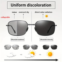 Men's Metal Polarized Foldable Sunglasses For Cycling Driving