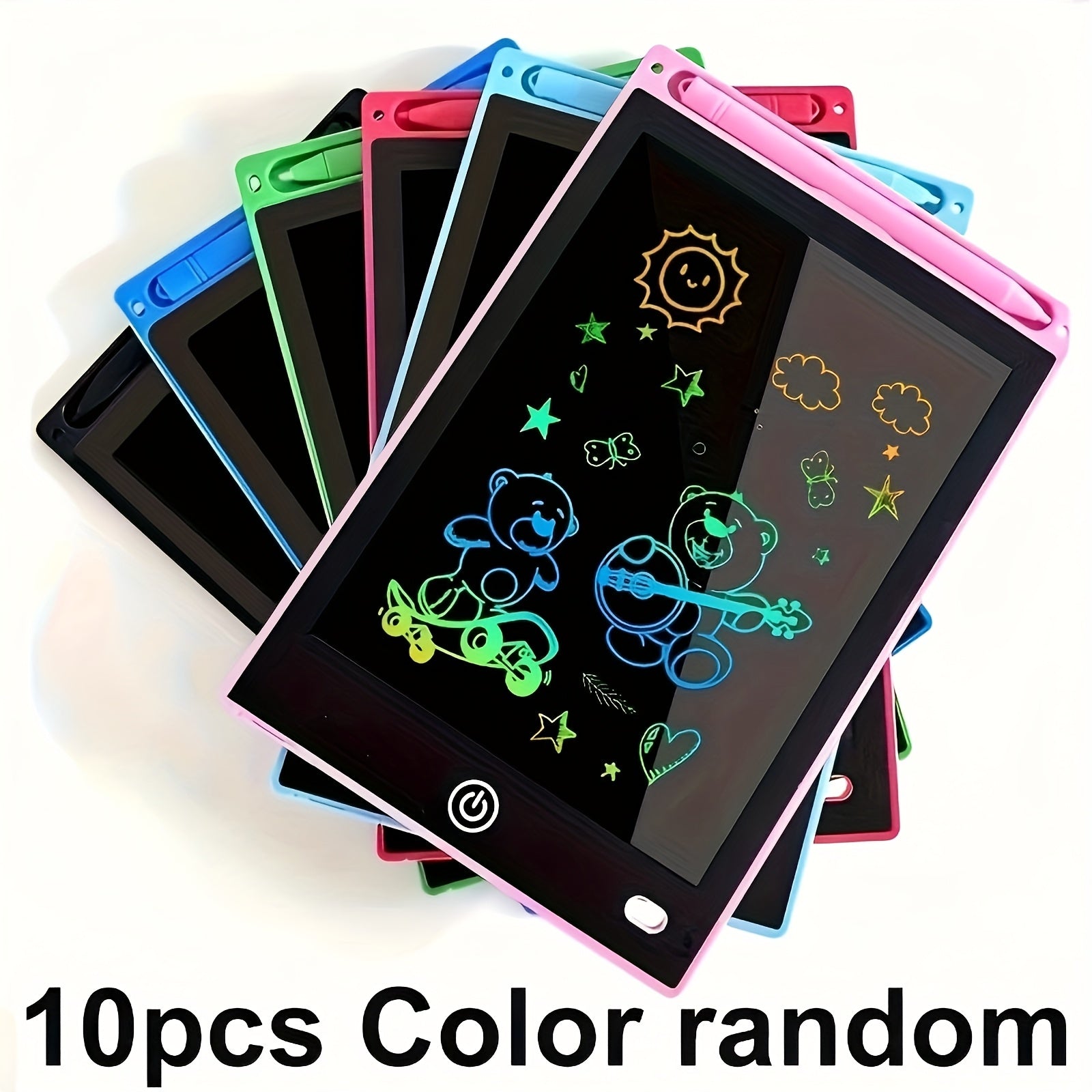 10pcs Colorful LCD Writing Boards for School Home Easter Birthday