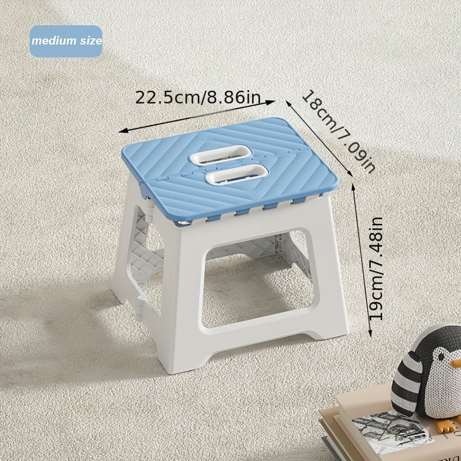 1pc Folding Stools Plastic Portable Outdoor Small Stools Household Benches