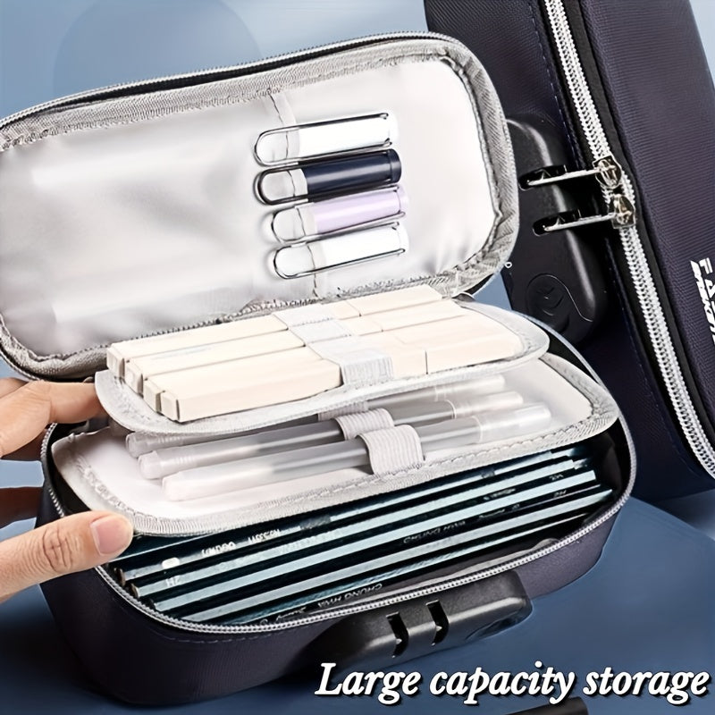Functional Pencil Case Password Stationery Bag