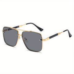 Men's Sunglasses Vintage Half Frame Cut Edge UV Protection