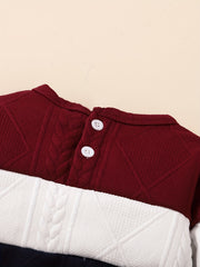 Toddler Boy's 2pcs Sweater & Sweatpants Set Cable Knit Top Casual Outfits